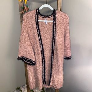 Blush Knitted Cardigan-Mid Length